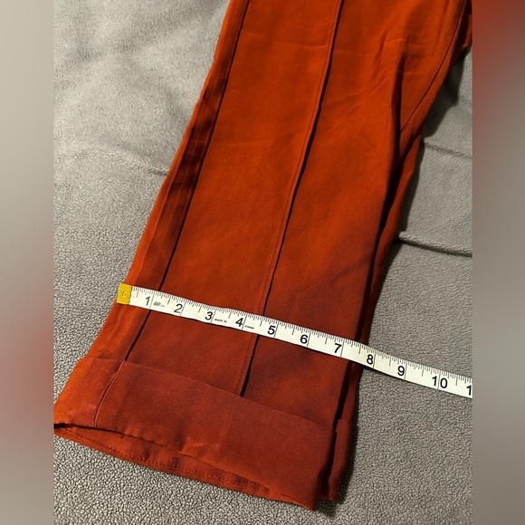 A New Day High-Rise Slim Fit Effortless Pintuck Ankle Pants Women Fiery Brown 8 - Picture 5 of 15